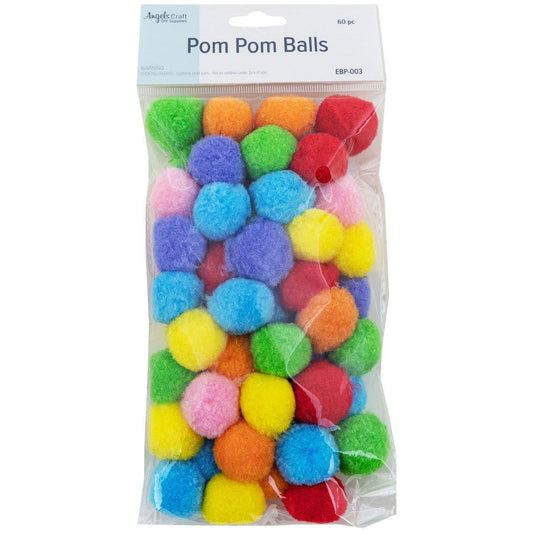 PUFFY BALLS ASST COLORS LR 60PCS