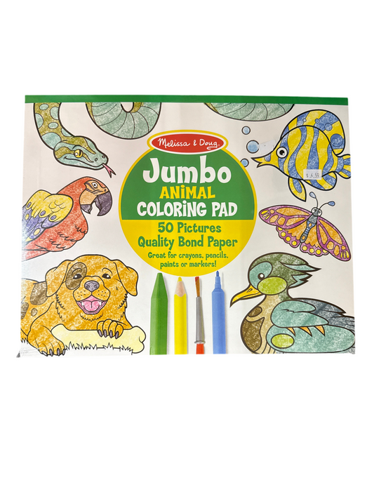 Jumbo Coloring Pad Animals