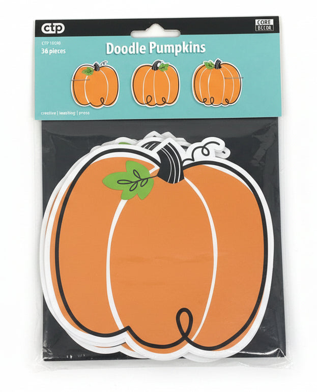 Doodle Pumpkin 6" Designer Cut-Outs - JA Riollano