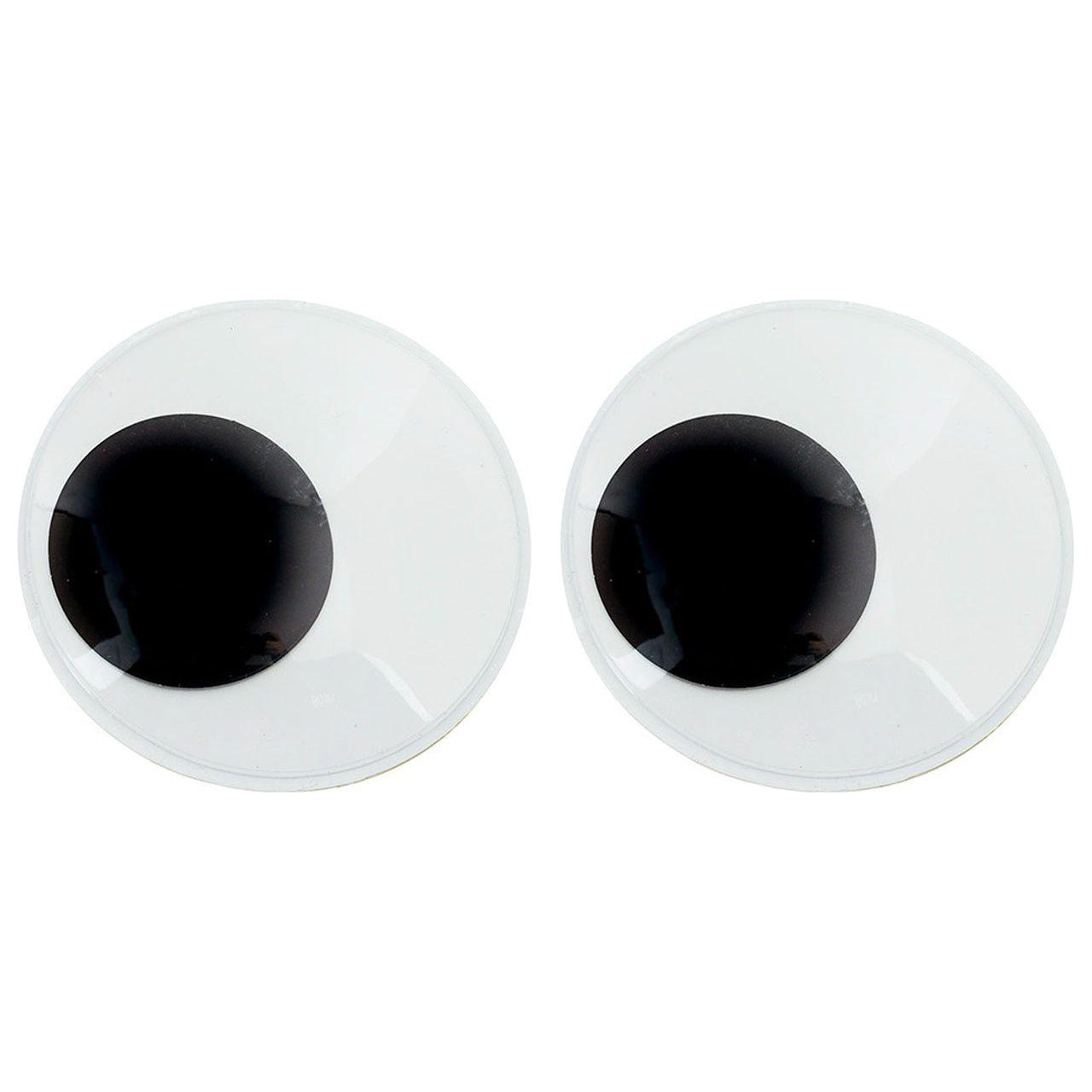GOOGLY EYES BLACK & WHITE 3" 2 PC