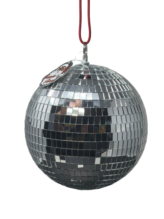 BALL MIRROR GLASS 1PC 20CM SILVER