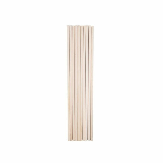 DOWEL WOOD STICK .25" X 12" 10 CT