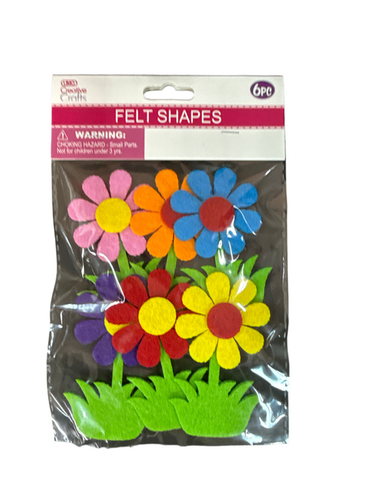 FELT FLOWER POT 6PC 5X8CM