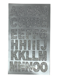 ALPHABET BOARD STICKER-SILVER 1 IN
