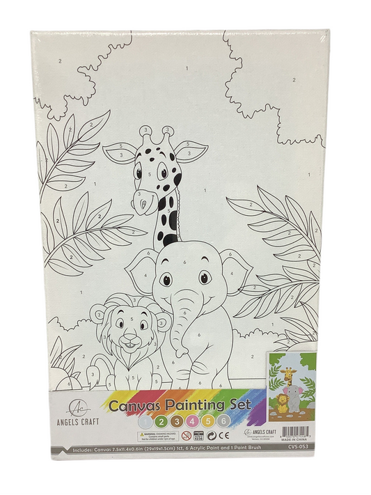 Paint by Number Canvas Set - Safari