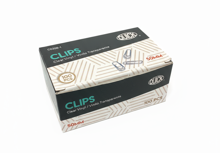 PAPER CLIP JUMBO VYNIL CLEAR PQ.100