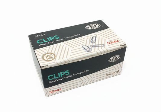 PAPER CLIP JUMBO VYNIL CLEAR PQ.100