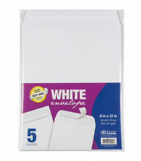 Self- Seal White Envelope | 9" X 12" | PQT.5