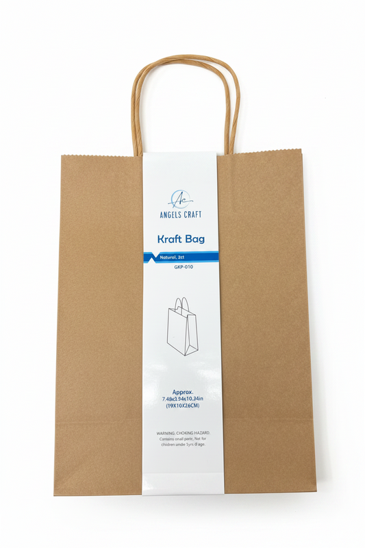 KRAFT BAG-NATURAL 2CT 7.48X3.94X10.24IN