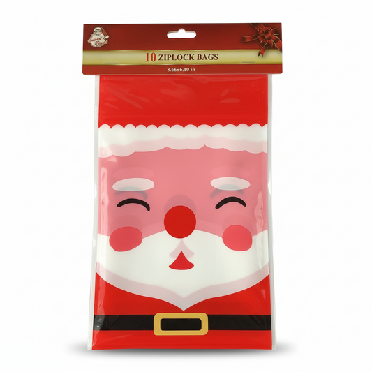 Christmas Zip Lock Bags 10pc 2ASTD – imagen 1 - JA Riollano