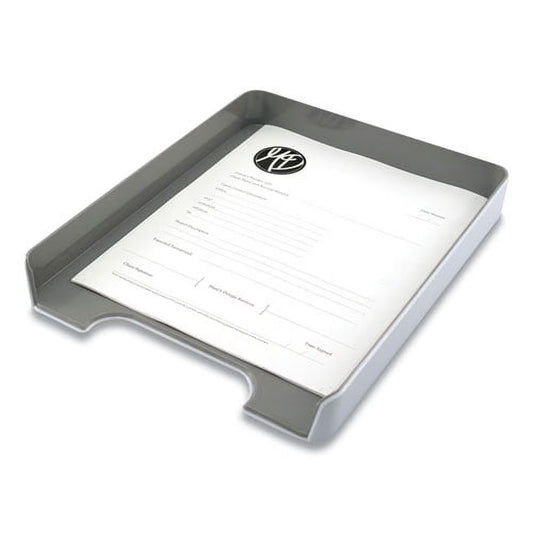 Fusion Letter Tray WHT GRY