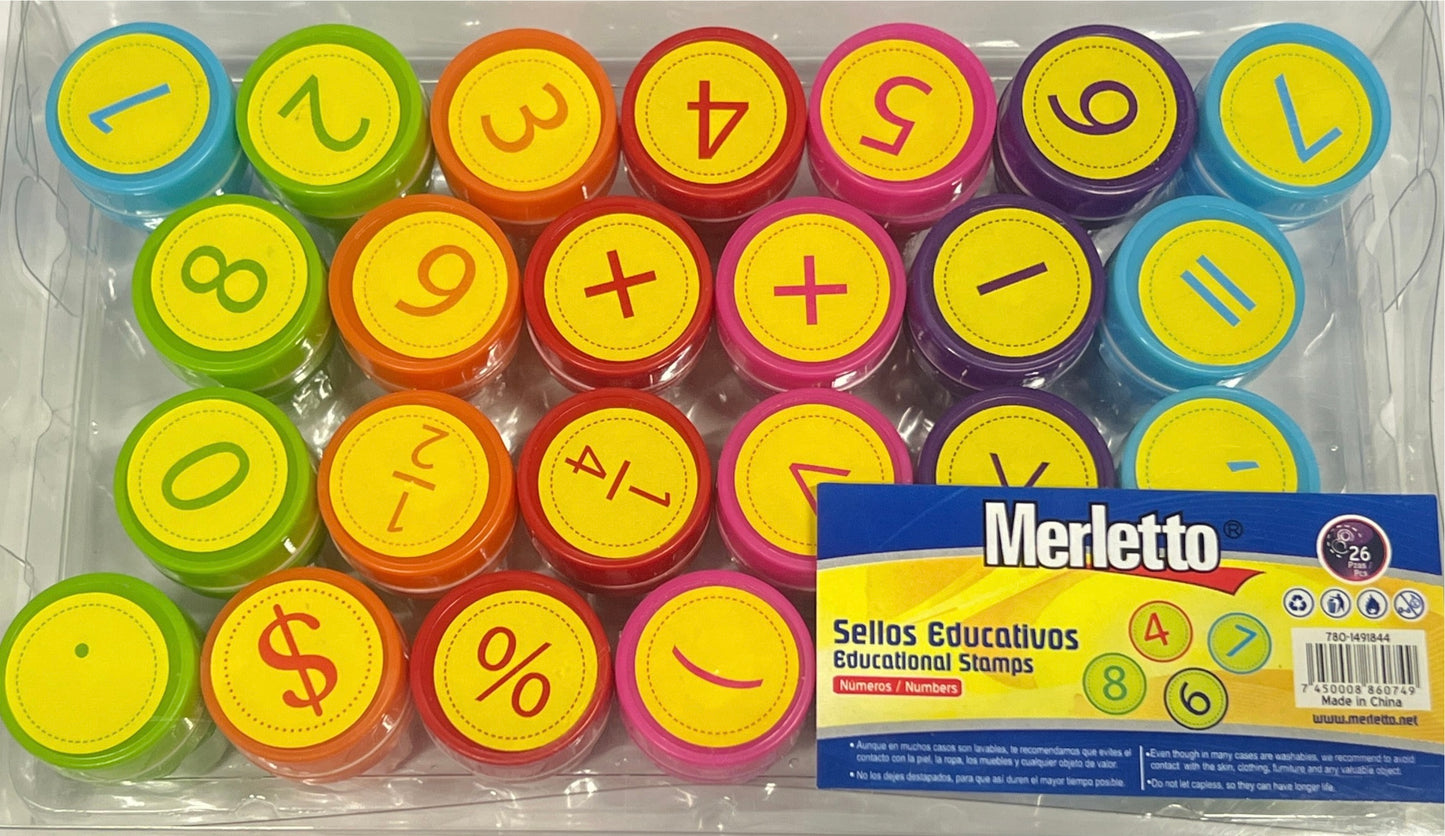 SELLOS EDUCATIVOS NUMEROS 26PZS