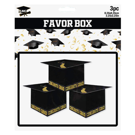 Favor Box Gradcap | 3PC 3.25in | 8.26cm