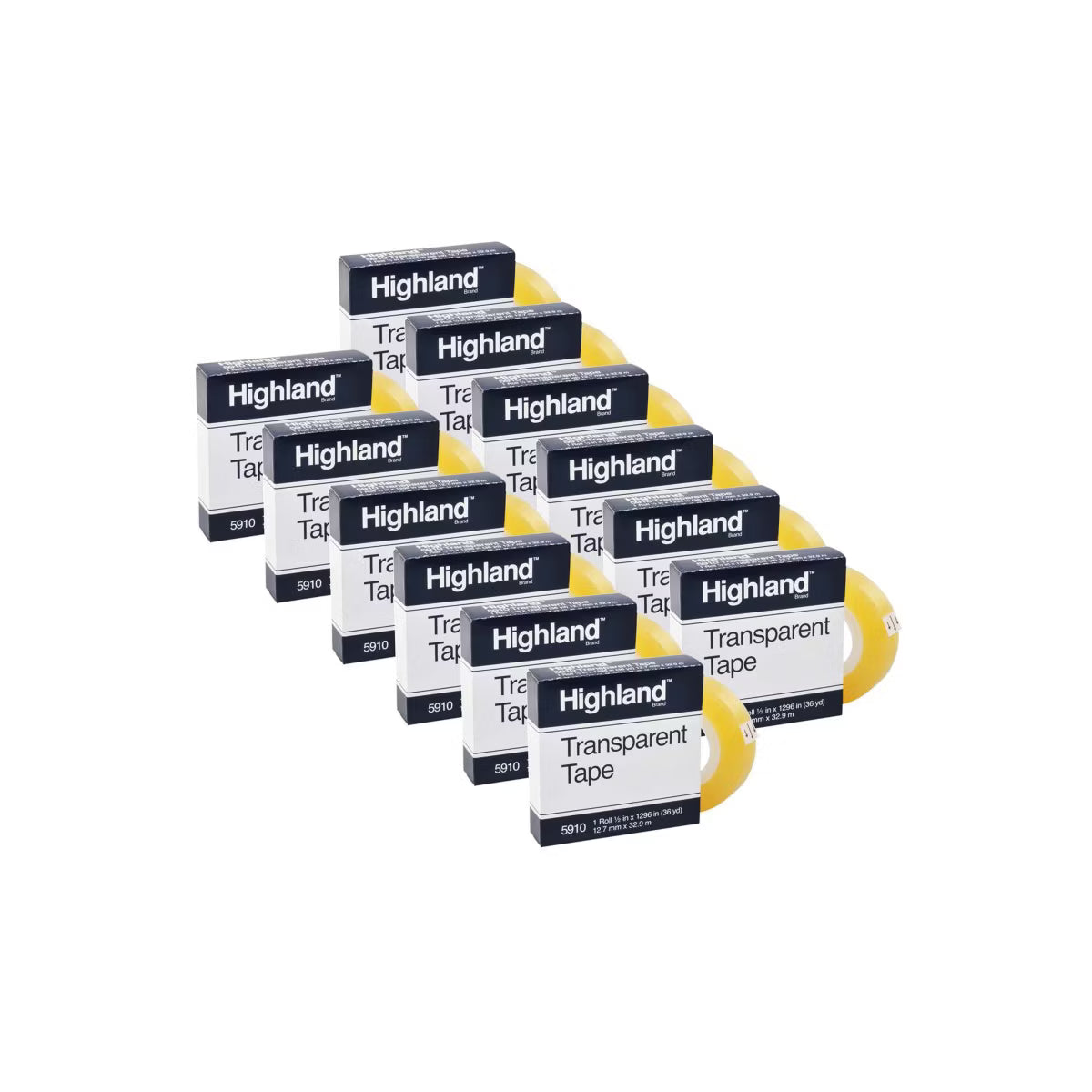 HIGHLAND TRANSPARENT TAPE 1/2" X 36 YD | Dz