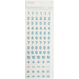 NUMBER STONE STICKER BLUE 79 PC