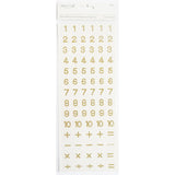 NUMBER STONE STICKER GOLD 79 PC