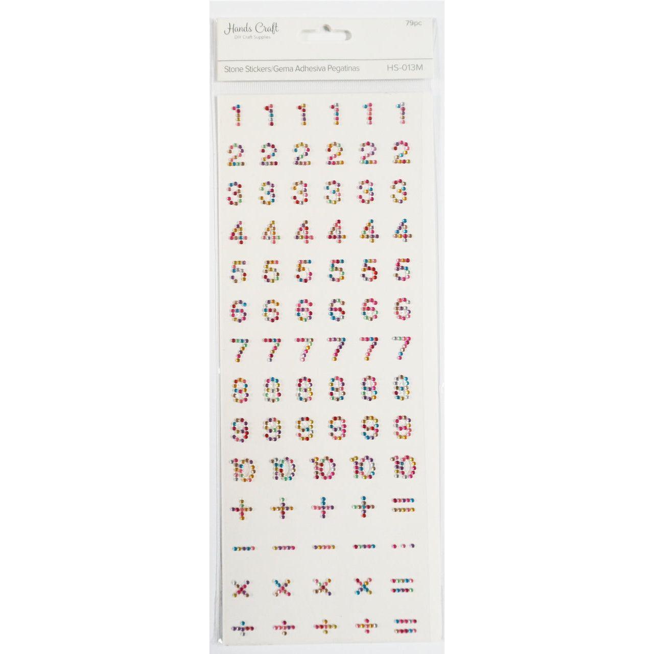 NUMBER STONE STICKER MIX 79 PC