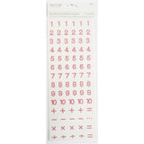 NUMBER STONE STICKER PINK 79 PC