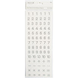 NUMBER STONE STICKER SILVER 79 PC