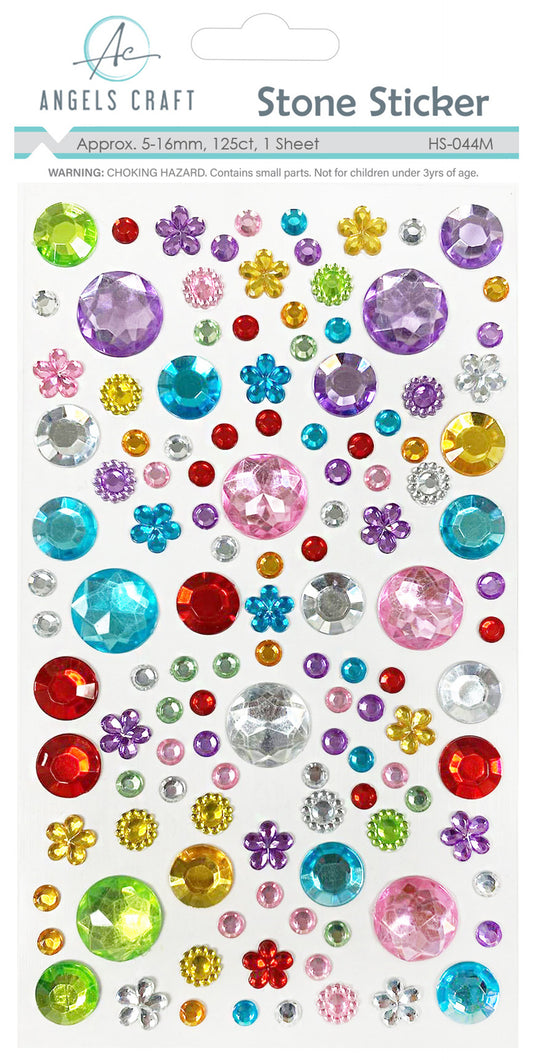 ADHESIVE RHINESTONE STICKER | ROUND AND FLOWER