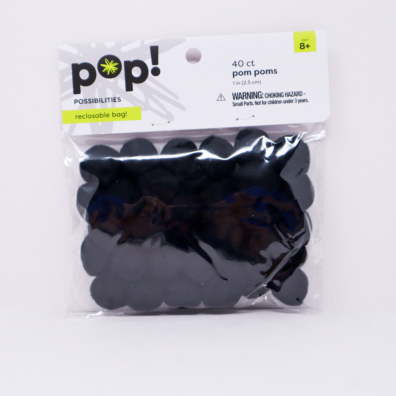 POMS BLACK 1IN 40PC