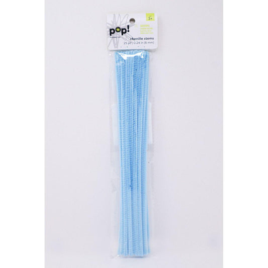 CHENILLE STEMS TEAL 6MM 25PC