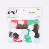 POMS MULTI COLOR 1IN 40PC