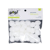 POMS WHITE 1IN 40PC