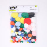 POMS MULTI COLOR ASSORTED 100PCS