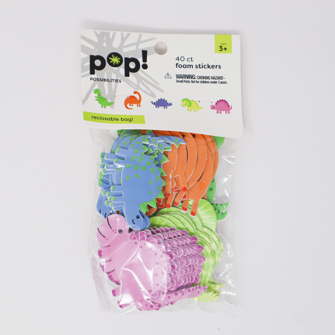 DINO ADHESIVE FOAM STICKERS