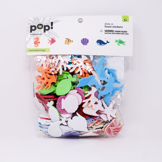 FOAM STICKERS SEA LIFE PRINTED SOLID