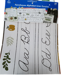 FARMHOUSE ALPHABET LINE CURSIVE BULLETIN BOARD SET
