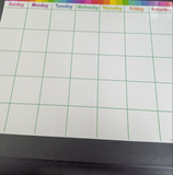 COLORFUL CALENDAR WRITE-ON/WIPE OFF CHART 17''X22'