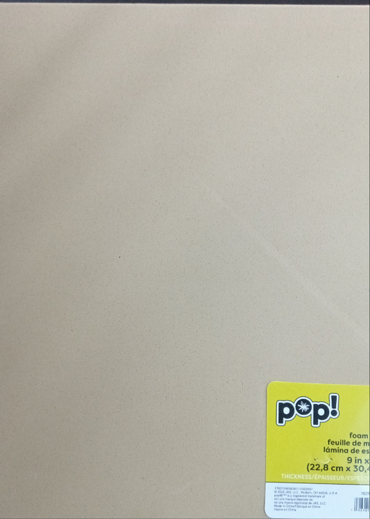 Tan foam sheet 9x12