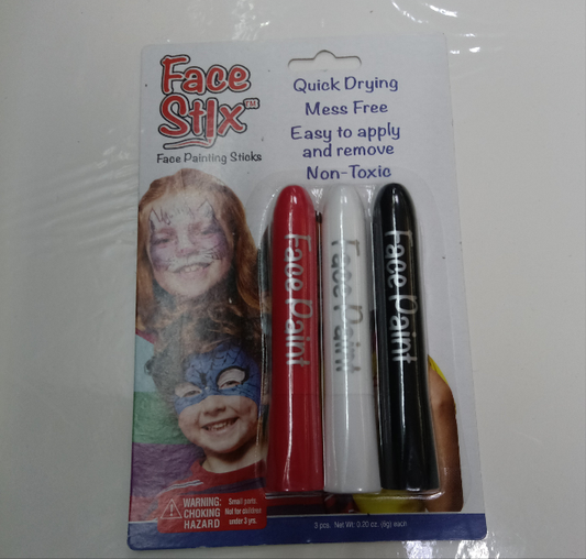 FACE PAINT STIX 3 ASST COLORS