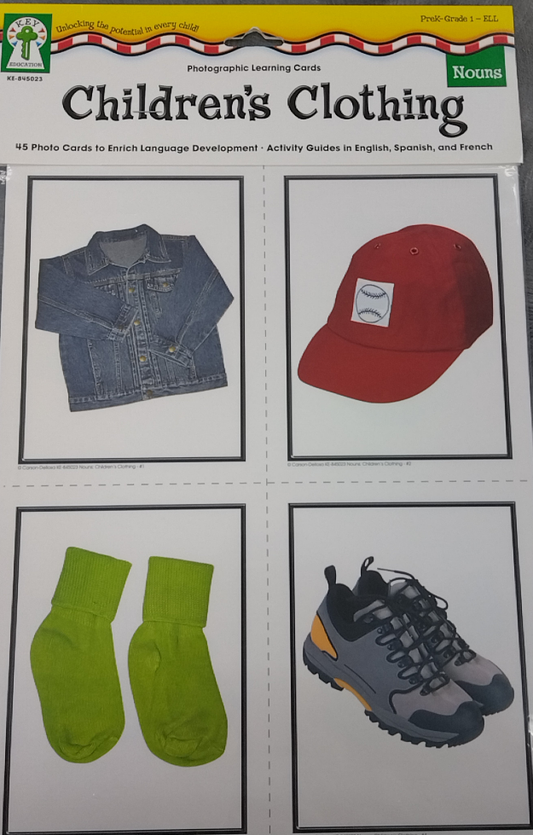 NOUNS: CHILDREN’S CLOTHING LEARNING CARDS