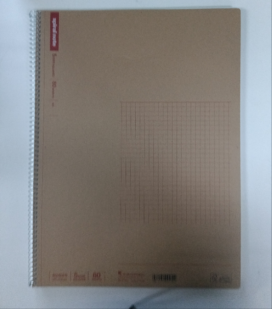 NOTEBOOK 5MM SQUARED SPIRAL 80 SHEETS