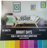 BRIGHT DAYS TEXTURED CARDSTOCK PAPER PAD 12X12