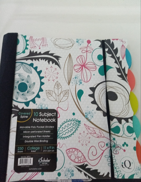 IQ 10 SUB DOUBLE WIRE NOTEBOOK 11 X 9