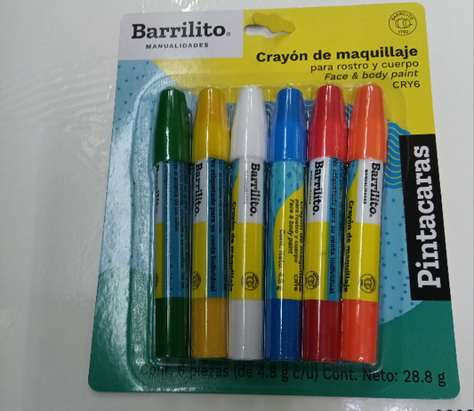 CRAYONES PINTA CARAS 6PCS SURTIDO
