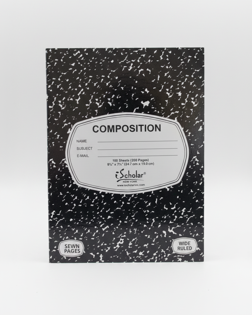 Libreta Negra Marble Composition Dura 200 PG