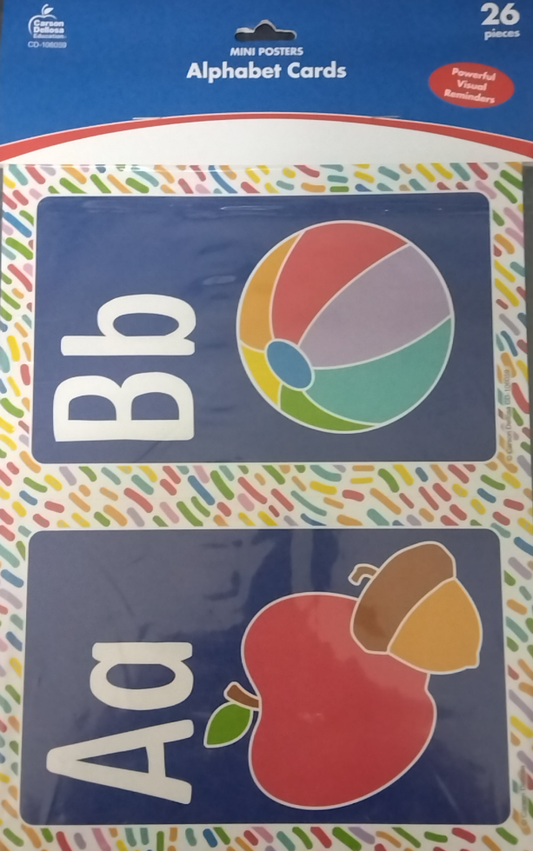 MINI POSTERS: ALPHABET CARDS POSTER SET 26PCS
