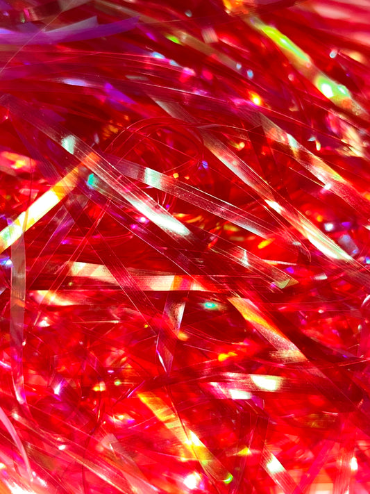 IRIDESCENT HOLOGRAP RED SHRED FILLER