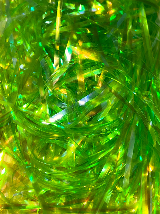 IRIDESCENT HOLOGRAPHIC GREEN SHRED FILLER