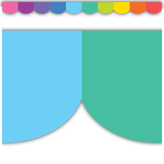 COLORFUL SCALLOPED DIE-CUT BORDER TRIM