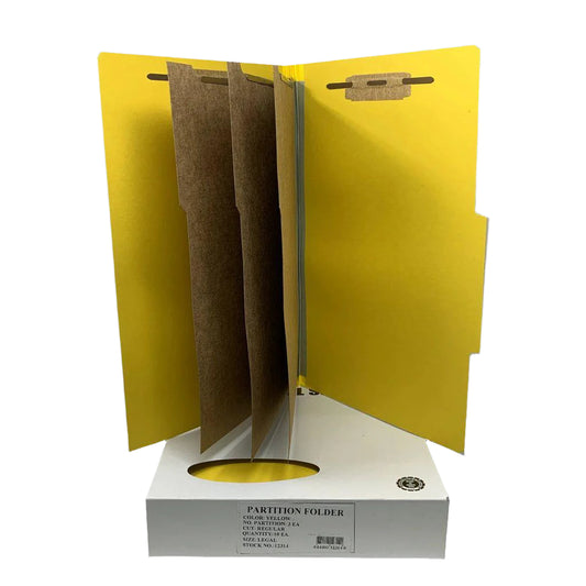 FILE FOLDER 3 PARTITION YELLOW LEGAL BOX/10