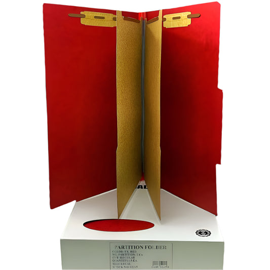 FILE FOLDER 2 PARTITION RED LEGAL BOX/15