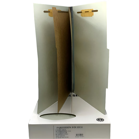 FILE FOLDER 2 PARTITION GRAY LEGAL BOX/15