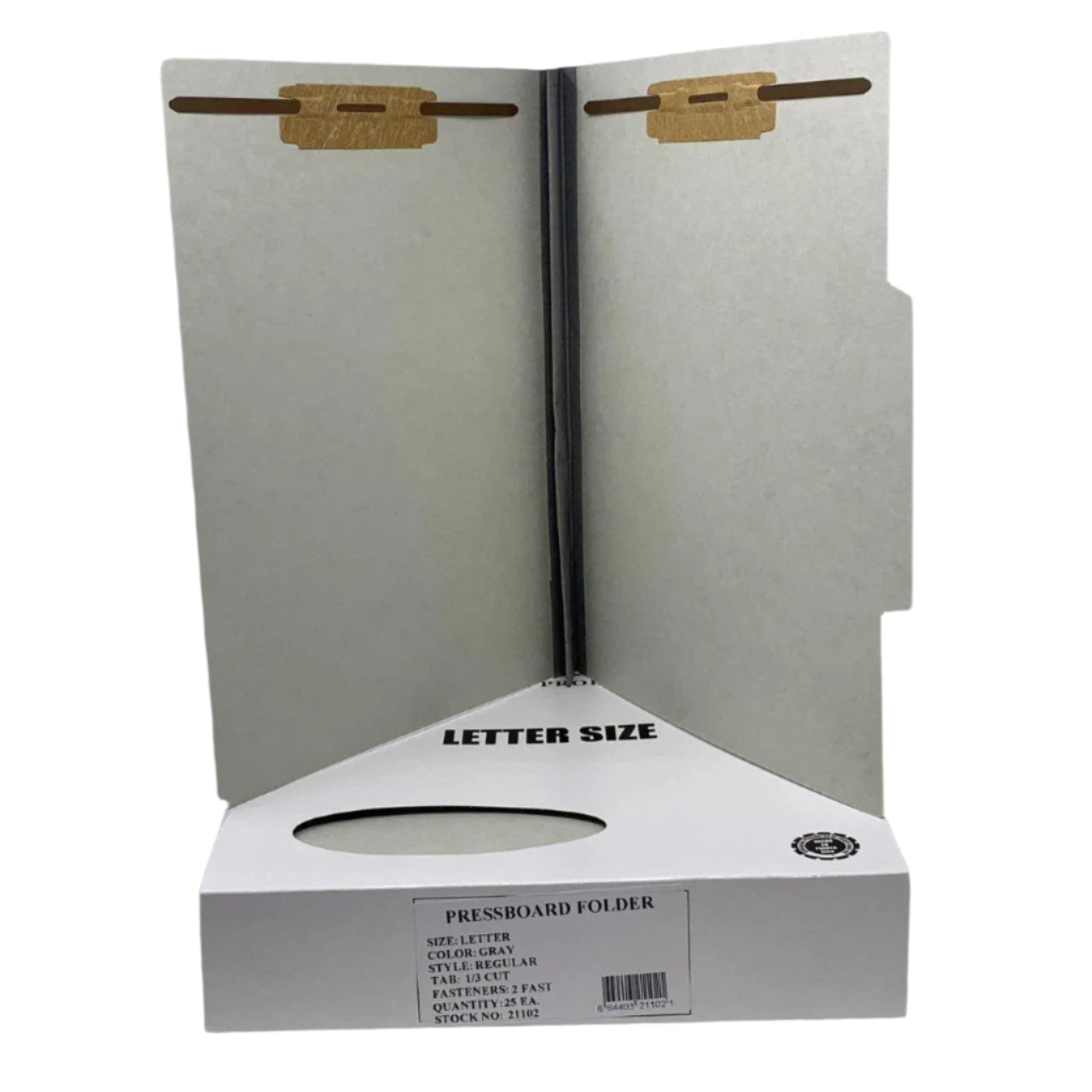 PRESSBOARD FOLDER 2 FASTENER GRAY LEGAL BOX/25