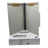 PRESSBOARD FOLDER 2 FASTENER GRAY LEGAL BOX/25